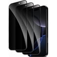 thumbnail image 1 of 3 Pack for iPhone 17 Pro Privacy Screen Protector, 9H Anti Spy Dark Tempered Glass Screen Protector for iPhone 17 Pro, Easy Installation, Bubble Free, 1 of 7
