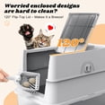 thumbnail image 2 of Premium Stainless Steel Litter Box With Lid for Big Cats Anti-Leakage Design, 2 of 7
