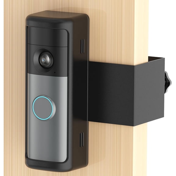 No-Drill R-ing Doorbell Mount with Rain Cover, Anti-Theft Door Bracket Compatible with /Other Battery Doorbell/Plus/Pro(2026 Newest Model),Quick Install Doorbell Camera Holder for Rental Apartment