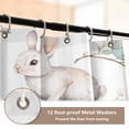 thumbnail image 5 of 4-Piece Bathroom Set with Waterproof Shower Curtain with Non-Slip Bath Mat, U-Shaped Mat & Toilet Lid Cover Easter Bunnies and Willow Branches, 5 of 8