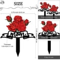 thumbnail image 2 of Metal Cross Garden Stake Graves Cemetery Decorations, Cemetery Memorial Cross Stake for Mom, Metal Cross Yard Stake Grave Markers, Memorial Signs Marker for Mom Grave, 2 of 6