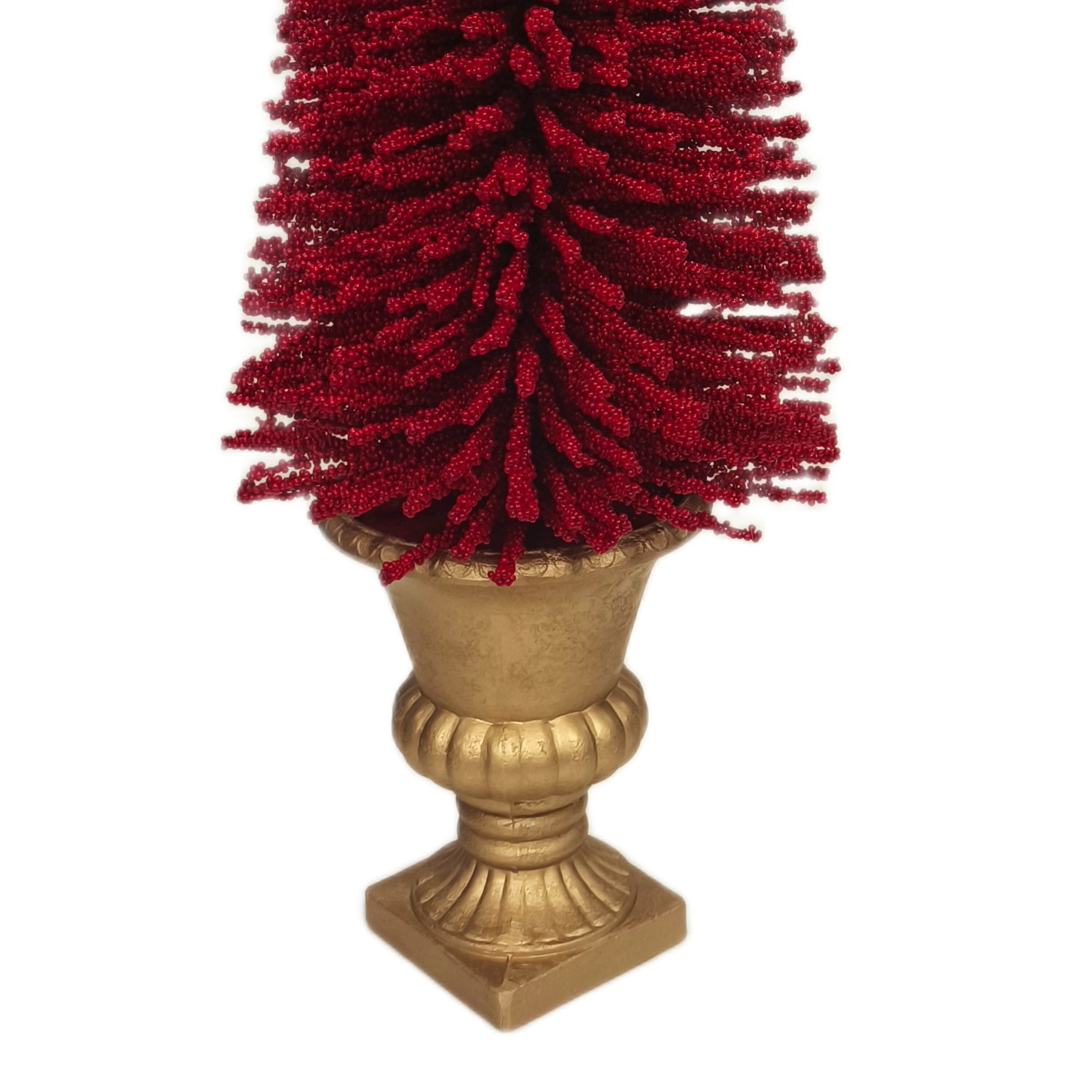 My Texas House Berry Tree in Pot, Red and Gold, 36.3"