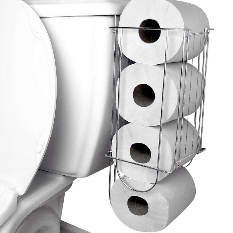 Emco Loft Chrome Toilet Paper Holder - No Lid, Simple & Sleek Design