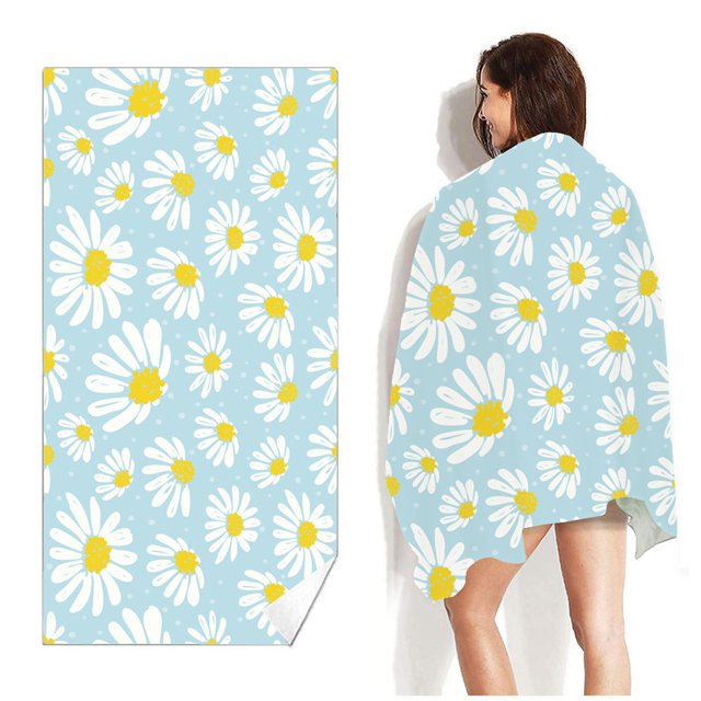 onlyliua ¡ ¡Descuentos de Temporada! Toalla En Playa In Moda Toalla En Baño de Microfibra En Playa En Flores Del Cielo Cojín En Playa Chal Toalla para Secar El Sudor
