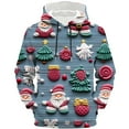 thumbnail image 6 of UVEASISHA Big and Tall Christmas Hoodies for Men Cute Reindeer Print Hooded Sweatshirt Drawstring Long Sleeve Pullover Tops Fashion Gift Ideas Blue XS, 6 of 8
