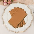 thumbnail image 6 of Balsa Circle 50 Terracotta Plain Soft 2 Ply Dinner Table Paper Napkins with Gold Foil Edge Party Events Decorations, 6 of 8