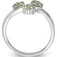 thumbnail image 2 of Sterling Silver Rhodium-Plated Peridot Flowers Ringsize 7 (Width 2.24) - Jbsp, 2 of 5