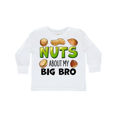 

Inktastic Nuts About My Big Bro Peanut Almond Pistachio Gift Toddler Boy or Toddler Girl Long Sleeve T-Shirt