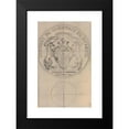 thumbnail image 2 of Hubert-François Gravelot 11x14 Black Modern Framed Museum Art Print Titled - Design for a Corner; Picardy Chamber of Commerce (1761), 2 of 5