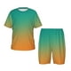 thumbnail image 1 of Balery Orange To Teal Gradient1 Conjunto de Pijama Infantil de Manga Corta con Estampado – Ropa de Dormir de Algodón Suave-3X-Large, 1 of 6