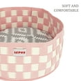thumbnail image 2 of SUSSEXHOME Pets 15.75 x 15.75 x 6.7 Inches Round High Wall Cozy Cat Bed with Pillow for Cats and Small Dogs - Decorative Non-Slip Bolster Inner Cushion Calming Bed - Pink, 2 of 8