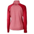thumbnail image 3 of Women's Cutter & Buck Cardinal Chicago Cubs Americana Logo Forge Tonal Stripe Stretch Half-Zip Pullover Top, 3 of 3