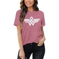 thumbnail image 4 of VILOVE Women Breast Cancer Shirt Pink Ribbon Breast Cancer Awareness T-Shirts Casual Short Sleeve Tops, 4 of 6