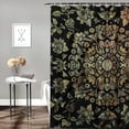 thumbnail image 2 of Orinice Flowers Bathroom Decor Set Colorful Luxurious Graphic Print Polyester Fabric Fashion Shower Curtain with Hooks Home Bathtubs Decoration 69x72, 2 of 7