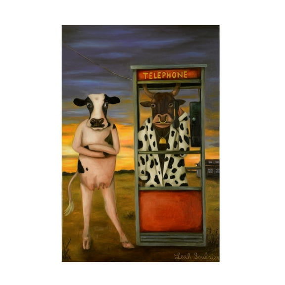 Trademark Fine Art 'Cattle Call' Canvas Art by Leah Saulnier