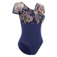 thumbnail image 2 of IBTOM CASTLE Women Ballet Dance Leotards Adult Butterfly Flower Print Backless Gymnastics Leotards with Bra Training Practices XXL Navy Blue Floral, 2 of 8