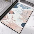 thumbnail image 2 of Chic Washable Pink Boho Bathroom Rugs, Non-Slip 20x32 inch Bath Mat - Abstract Plant Design for Aesthetic Appeal!, 2 of 5