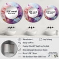 thumbnail image 4 of Designart "Whirling Dream " Abstract Spirals Rund Mirror For Wall Decor - Large Pink Round Printed Mirror - Modern Round Mirror 29" x 29" Inch, 4 of 5