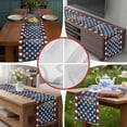 thumbnail image 5 of Burlap Table Runner 60 Inches Long, Retro Farmhouse Stars Stripes Non-Slip Kitchen Table Runners for Dining Room Everyday Use Party Table Decorations Shabby Wood Plank American Flag, 5 of 9