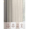 thumbnail image 6 of Blue Flower Sheer Curtains 72 Inch Length 2 Panels Set Window Treatments, Spring Farmhouse Country Floral Plant Beige Rod Pocket Semi Curtains for Living Room/Bedroom/Kitchen Décor, 104"W x 72"L, 6 of 7