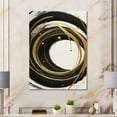 thumbnail image 2 of Designart Black, Silver And Gold Blending Swirls III Canvas Wall Art, 2 of 5