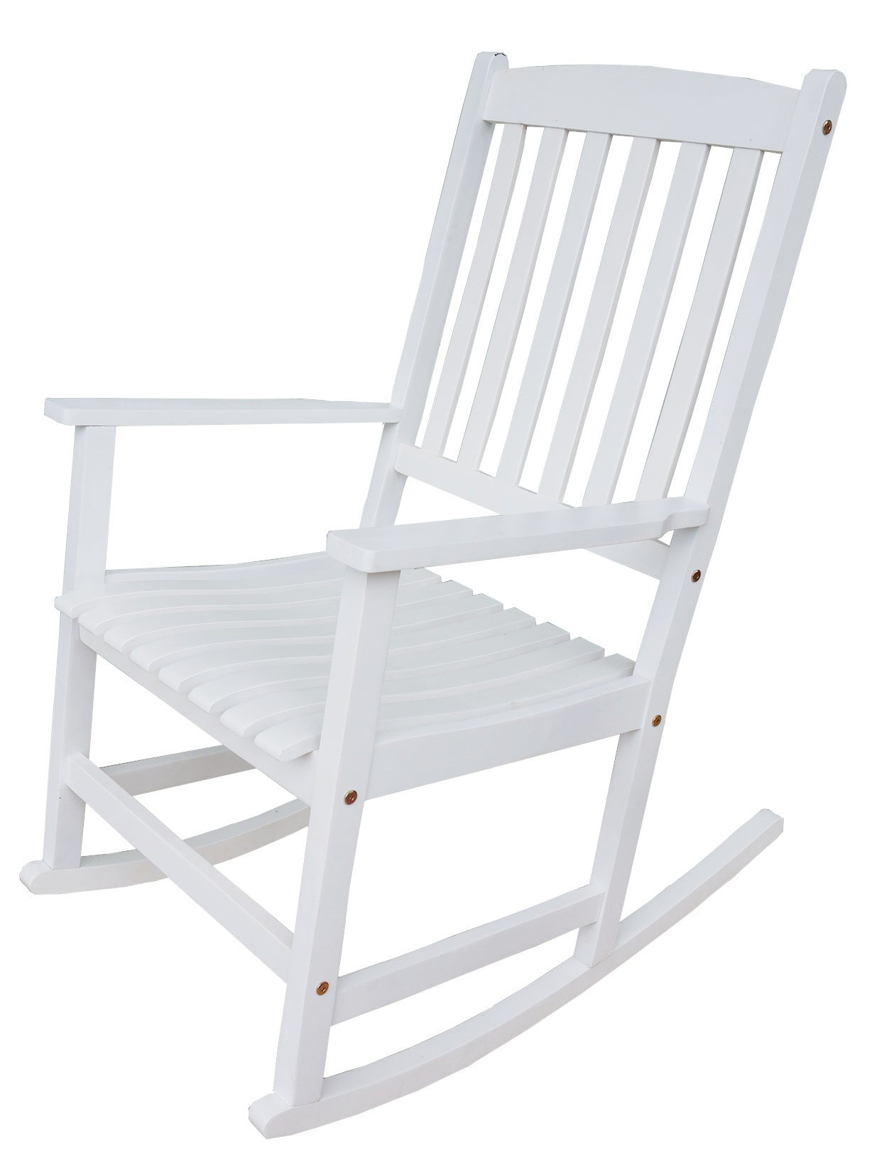 Plow & Hearth Claytor Folding Eucalyptus Outdoor Rocker Rocking Chairs
