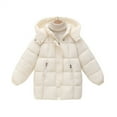 thumbnail image 2 of Ruyang Girls Winter Coat Parka Padded Warm Hooded Puffer Jackets Heavyweight Zip Up Plain Quilted Down Outerwear Pockets, 2 of 9