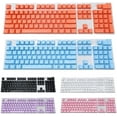 thumbnail image 2 of 104Pcs/Set Double Shot Keycaps Universel Ergonomique Rétro-Éclairé Keycaps DIY pour Clavier Mécanique (Seulement Keycap) Rose, 2 of 7