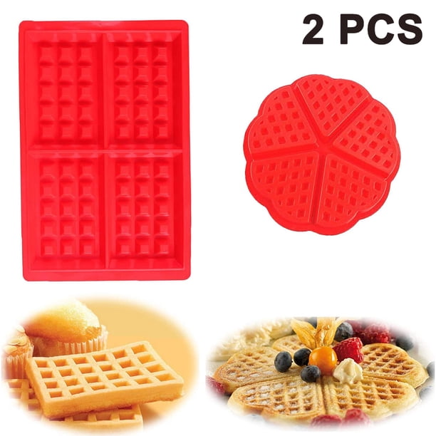 Molde para tartas de gofres, molde para tartas, cubitos de hielo, moldes para pan, moldes para hornear, aptos para lavavajillas, horno, microondas, nevera Ormromra 2033874-1
