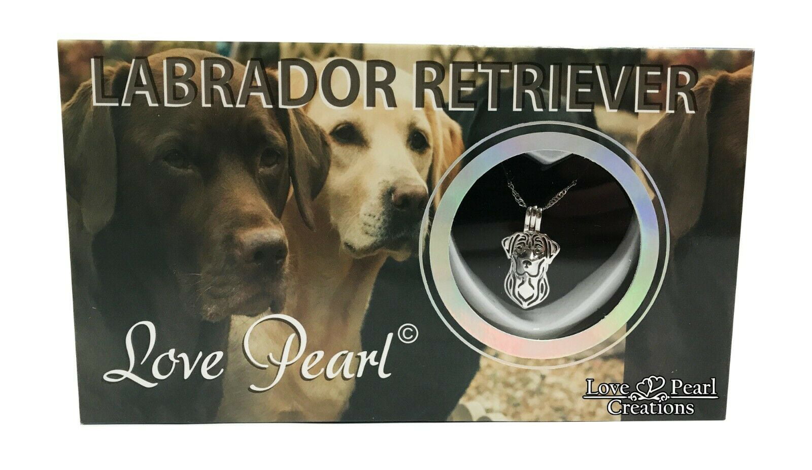 Real Pearl Necklace Gift Box Love Pearl Jewlery Dog Labrador Retriever Pendant 