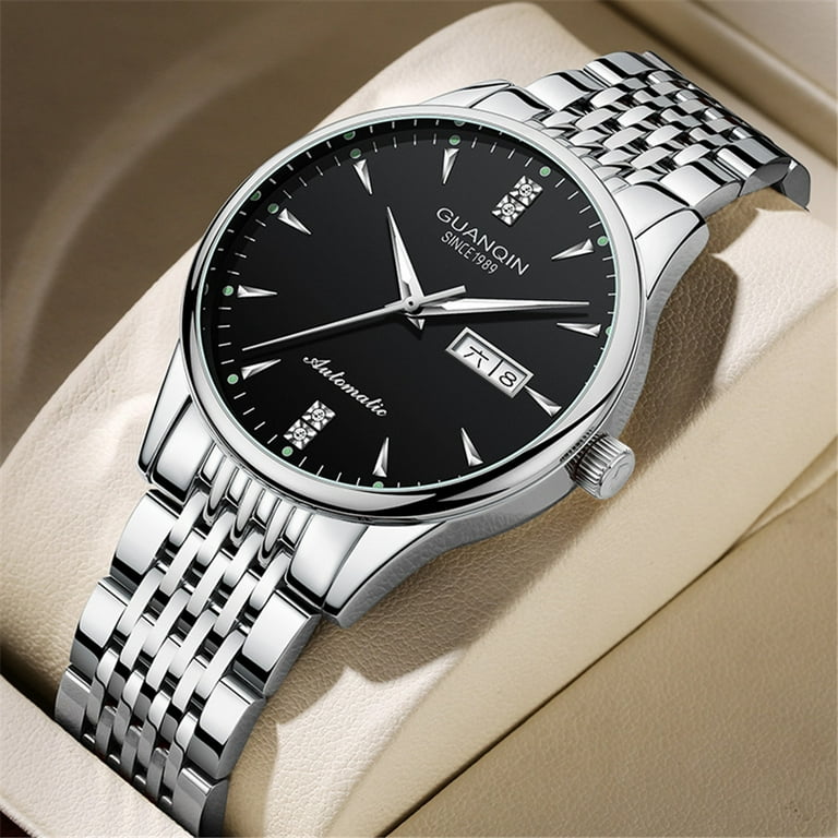 時計 JPMALL LLC GUANQIN Men Automatic Mechanical Stainless Steel Business
