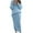 Sky Blue, variant on ICHUANYI Womens Trendy Solid Crew Neck Sweater Suit Set Long Sleeve Cable Knitted Warm Fall Winter 2 Piece Sets