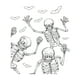 thumbnail image 1 of Calcomanías de pared decorativas Fiudx de calabaza y araña con esqueleto de Halloween, 1 of 3