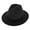 Black, variant on Top Headwear Fashion Wide Brim Felt Fedora Panama Hat - Black