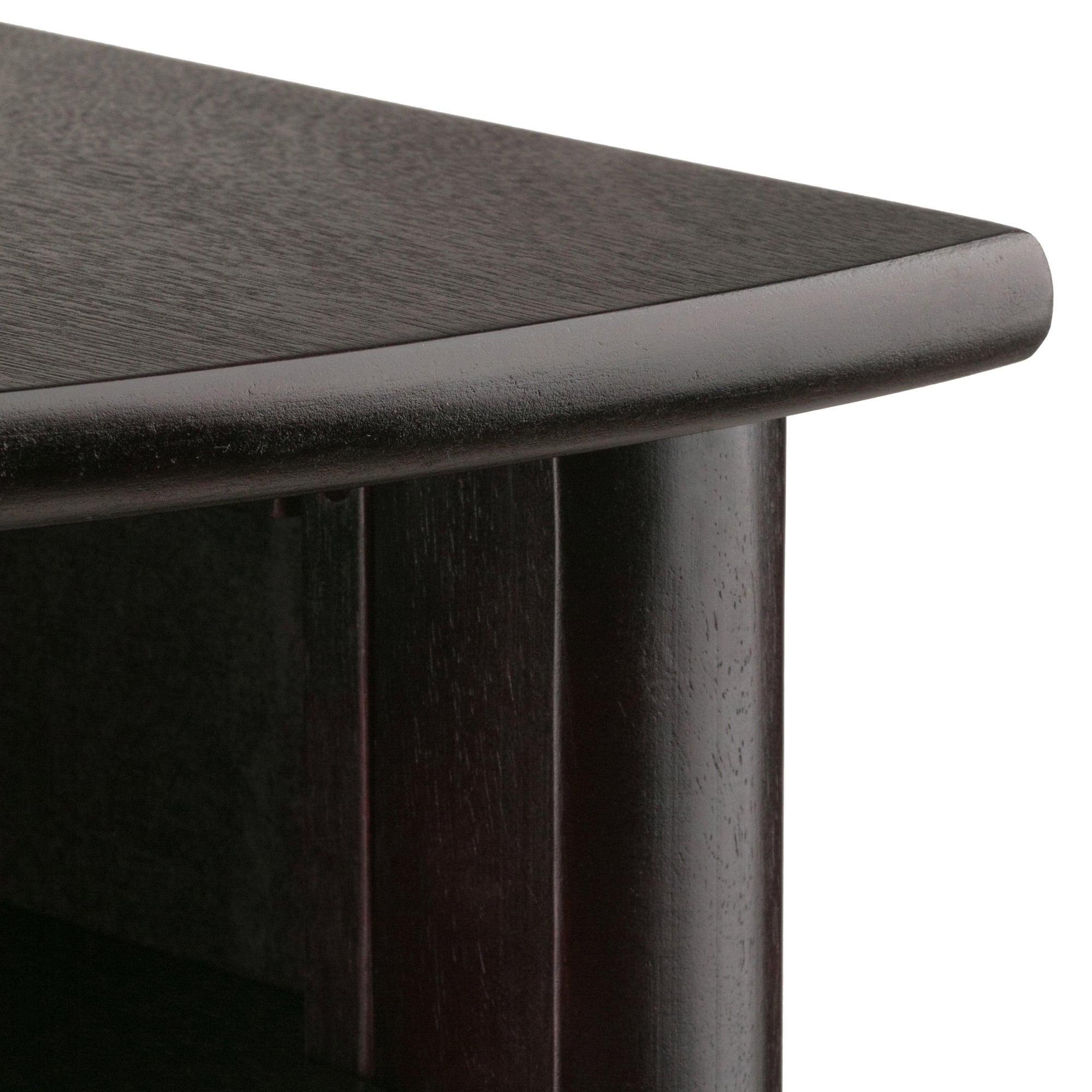Winsome Wood Liso Corner Desk with Shelf, Espresso Finish