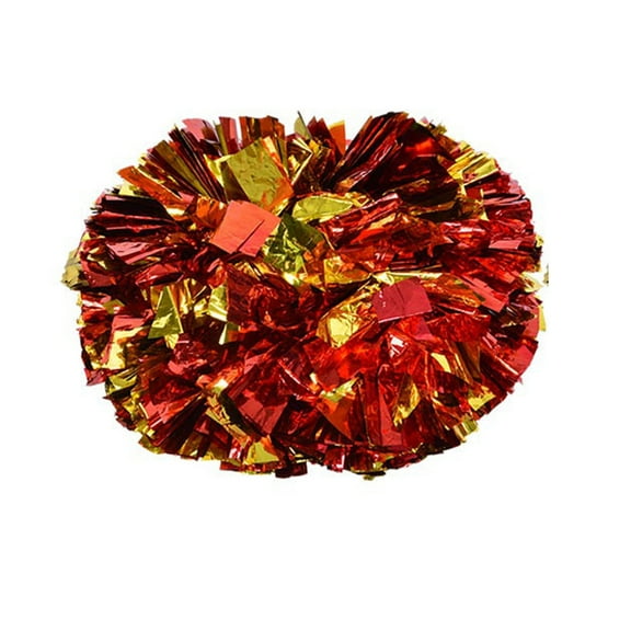 Cheerleader Cheerleading Pom,Cheerleader Aerobics Pom Poms Pompoms for Dance Party School Sports Competition[Red Gold]