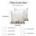 thumbnail image 3 of Waterproof Throw Pillow Covers Set of 2, 24x24 Inch Cream Flowers Decorative Pillowcases Outdoor Pillow Slip Cushion Covers Set for Couch Tent Country Pastoral Spring Floral Herbs, 3 of 7