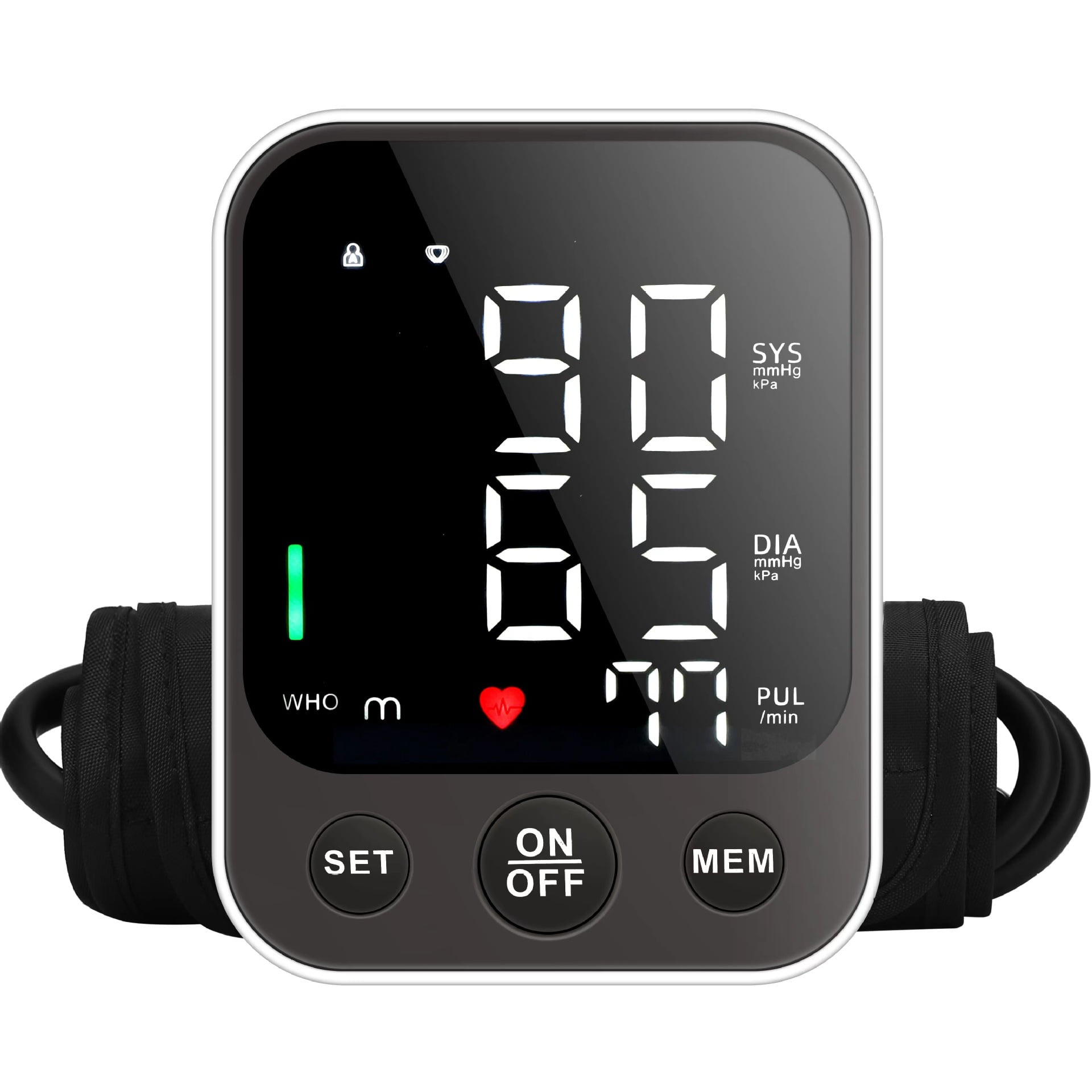 Automatic Blood Pressure Monitor Upper Arm,  Adjustable Blood Pressure Cuff Machine Hight BP Monitor with LED Backlight Display & HR Detection, Tensiometro Digital - Home Use Blood Pressure Monitor