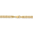 thumbnail image 4 of Solid 14k Yellow Gold Big Heavy 4.5mm Concave Anchor Mariner Chain Necklace 18" - with Secure Lobster Lock Clasp, 4 of 5