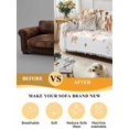 thumbnail image 5 of Yellow Leaves Couch Cover for 2 Cushion Couch, Summer Botanical Washable Love Seat Sofa Covers Slipcover, Throw Sofa Covers for Pets, Furniture Protector 71"x102", 5 of 9