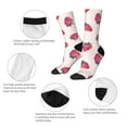 thumbnail image 3 of Fotbe Hand Drawn Strawberry Pattern Long Socks for Men & Women – Breathable & Stretchy Compression Socks, Ideal for Running, Travel, and Everyday Wear Size 5-11, 3 of 6