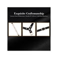 thumbnail image 3 of Women's Detachable Shoe Straps Bands Adjustable Anti-Slip Faux Pearl Chain Shoe Straps Belts with Buckle for Heels  1 Pair Suede Black One Size, 3 of 6