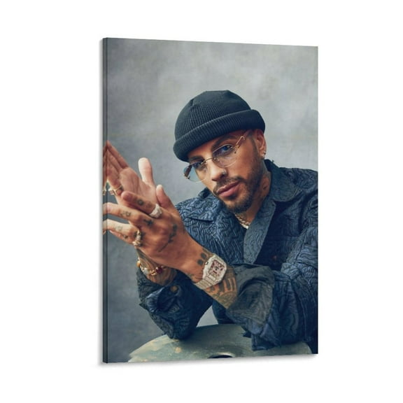 Poster Rauw Alejandro Singer Art Wall Art Picture Painting Poster Canvas Print Posters Artworks Bedroom Living Room Decor 12x18inch(30x45cm)