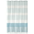 thumbnail image 2 of Hiroekza Faux Linen Shower Curtain Waterproof Household Tassel Splicing Bathroom Curtains, 2 of 6