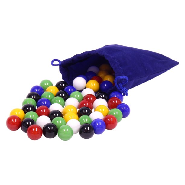 Bag of 60 Glass Marbles for Chinese Checkers, 5/8