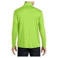 thumbnail image 2 of Mens Long Sleeves PosiCharge Competitor Cadet Collar 1/4-Zip Polyester Pullover Lime Shock 3X-Large, 2 of 8