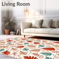 thumbnail image 2 of ODIKA 8x10 Machine Washable Non-Slip Area Rug, Abstract Autumn Leaf Cascade with Swirling Botanical Motifs Ultra Soft Rug, None, 512872, 2 of 7