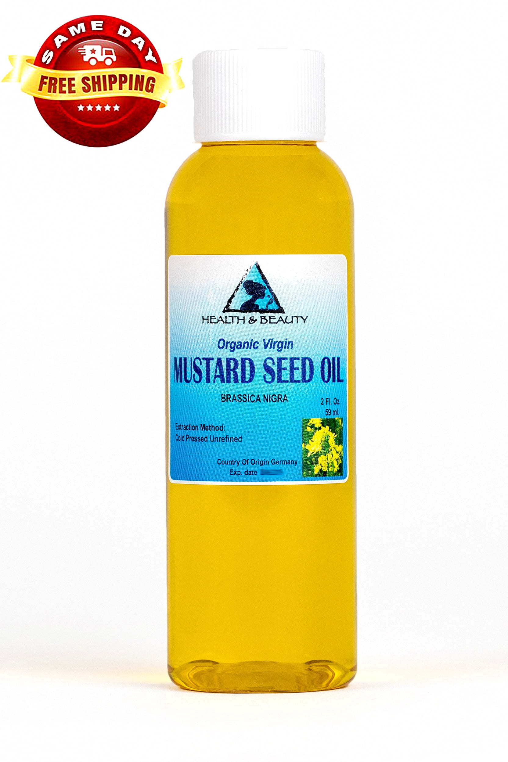MUSTARD OIL ORGANIC UNREFINED VIRGIN COLD PRESSED RAW PREMIUM FRESH PURE 2 OZ