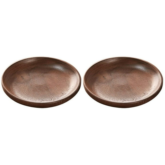 Set of 2 Circle Tray Round Serving Individual Meal Plate Beautiful