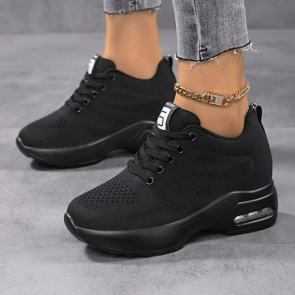 Women's Platform Sneakers Wedges High Top Lace Up Shoes Increase Fashion Sneakers for Womens Girls